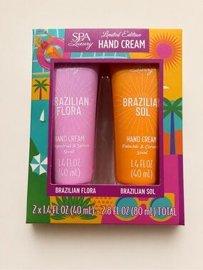 New In Box Limited Edition Brazilian Flora & Sol Hand Cream Duo